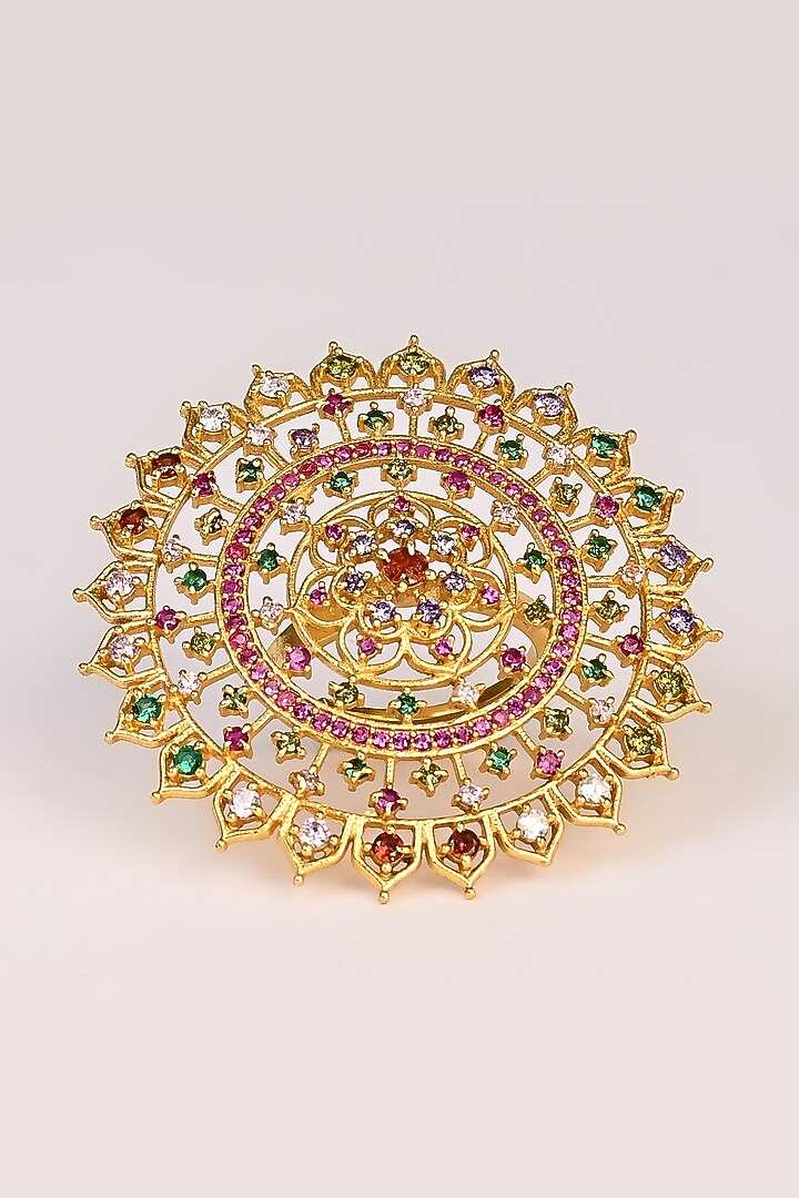 Gold Plated Zircon Ring by Totapari at Pernia's Pop Up Shop