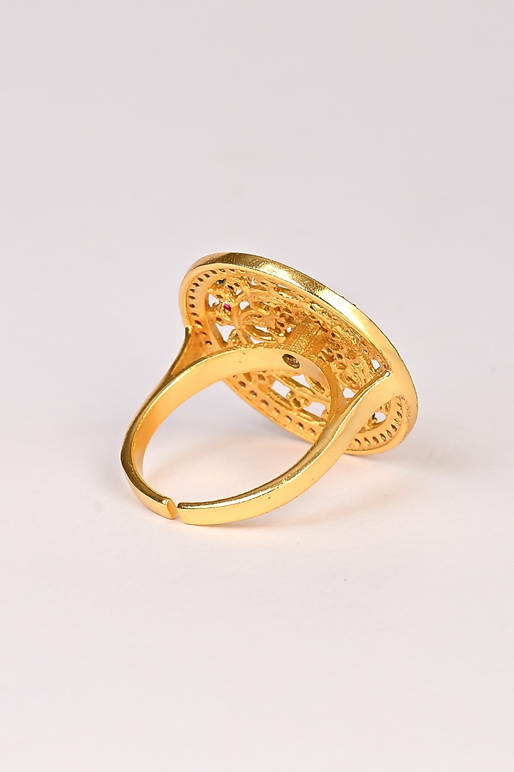 Gold Plated Zircon Ring by Totapari at Pernia's Pop Up Shop