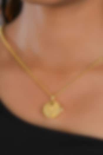 Gold Plated Tiger Stone Capricorn Photo Locket Necklace by Totapari at Pernia's Pop Up Shop