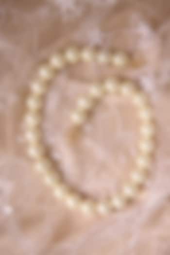 Gold Finish Pearl Necklace by Totapari at Pernia's Pop Up Shop