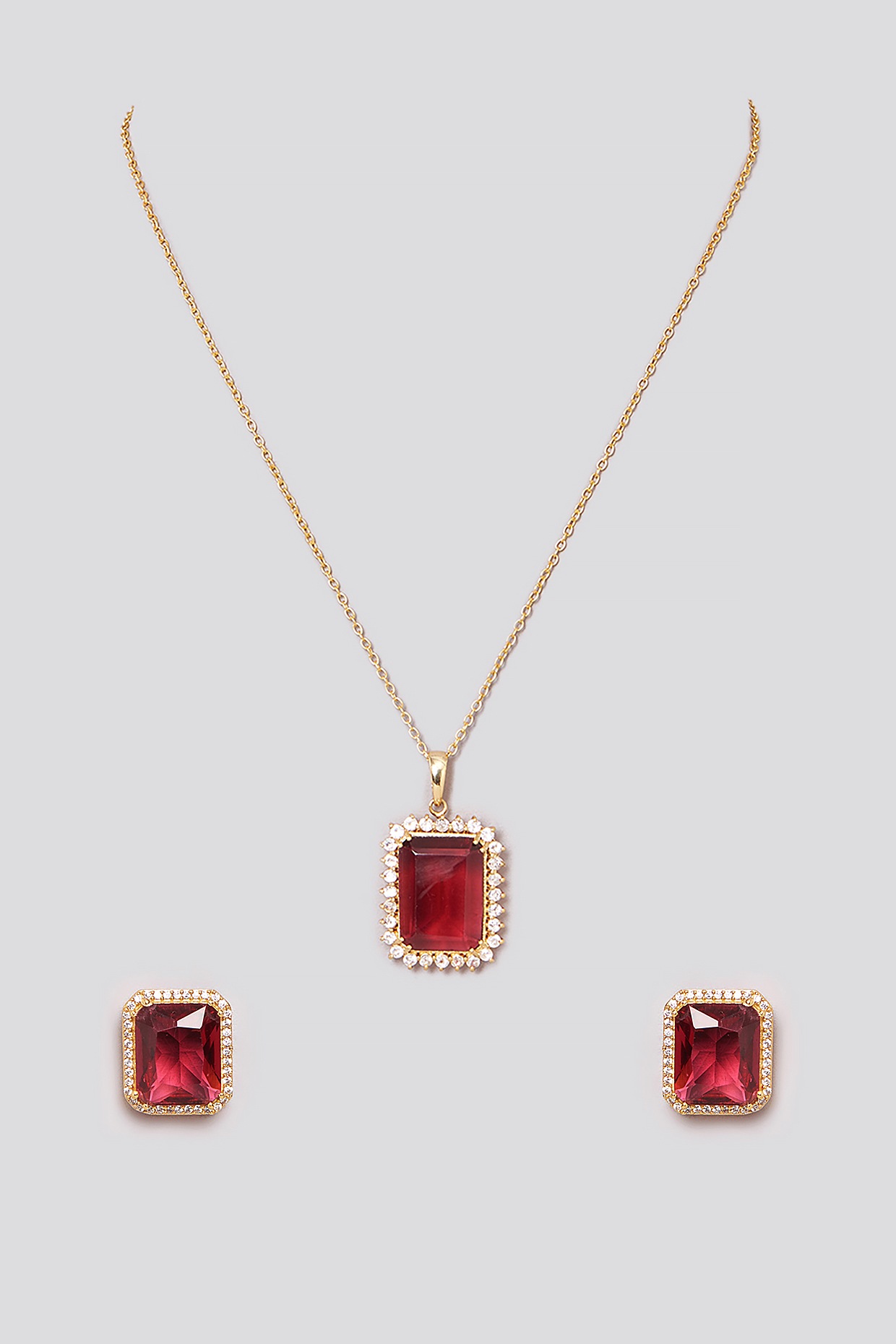 Ruby sets designs in gold clearance