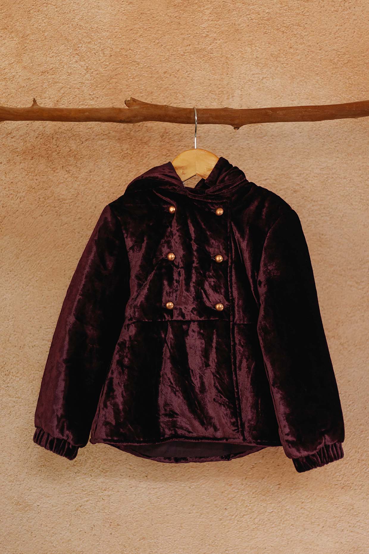 Velvet coat clearance for girls