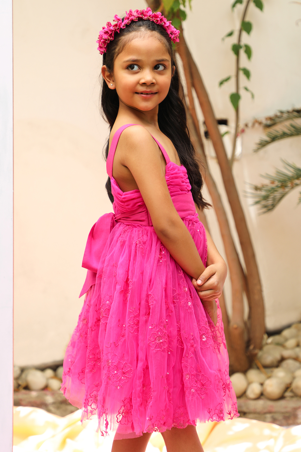 Fuchsia clearance embroidered dress