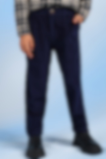 Blue Curduroy Pant For Boys by Tribe Kids