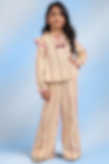 Yellow Twill Floral Printed Pyjama Pant For Girls by Tribe Kids at Pernia's Pop Up Shop