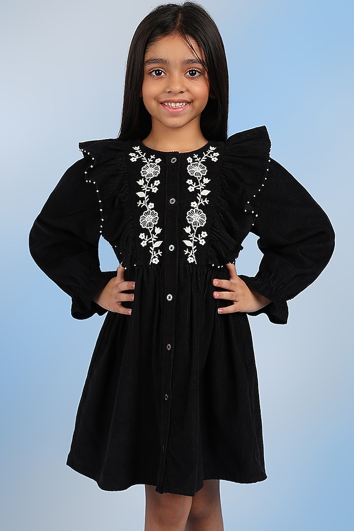 sachin and babi light blue dress Dolce & Gabbana Girls Corduroy Dress in Brown
