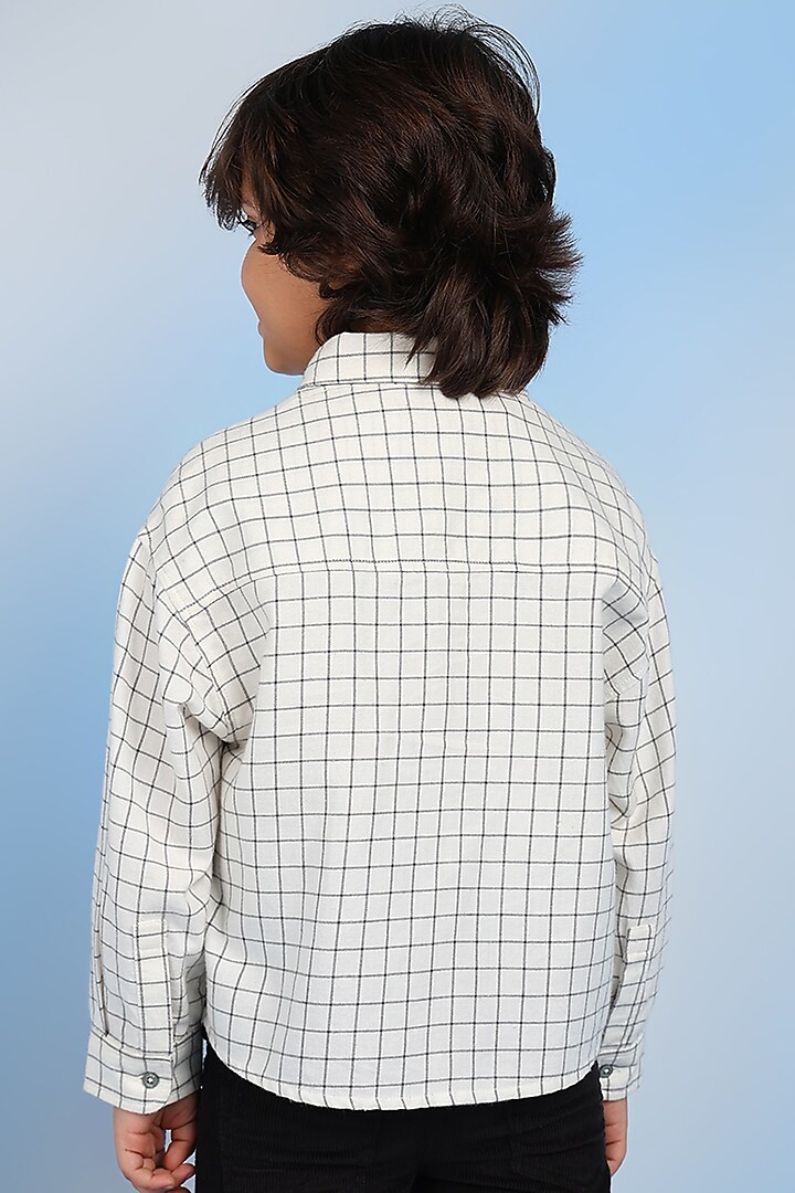 White Cotton Shirt For Boys by Tribe Kids at Pernia's Pop Up Shop