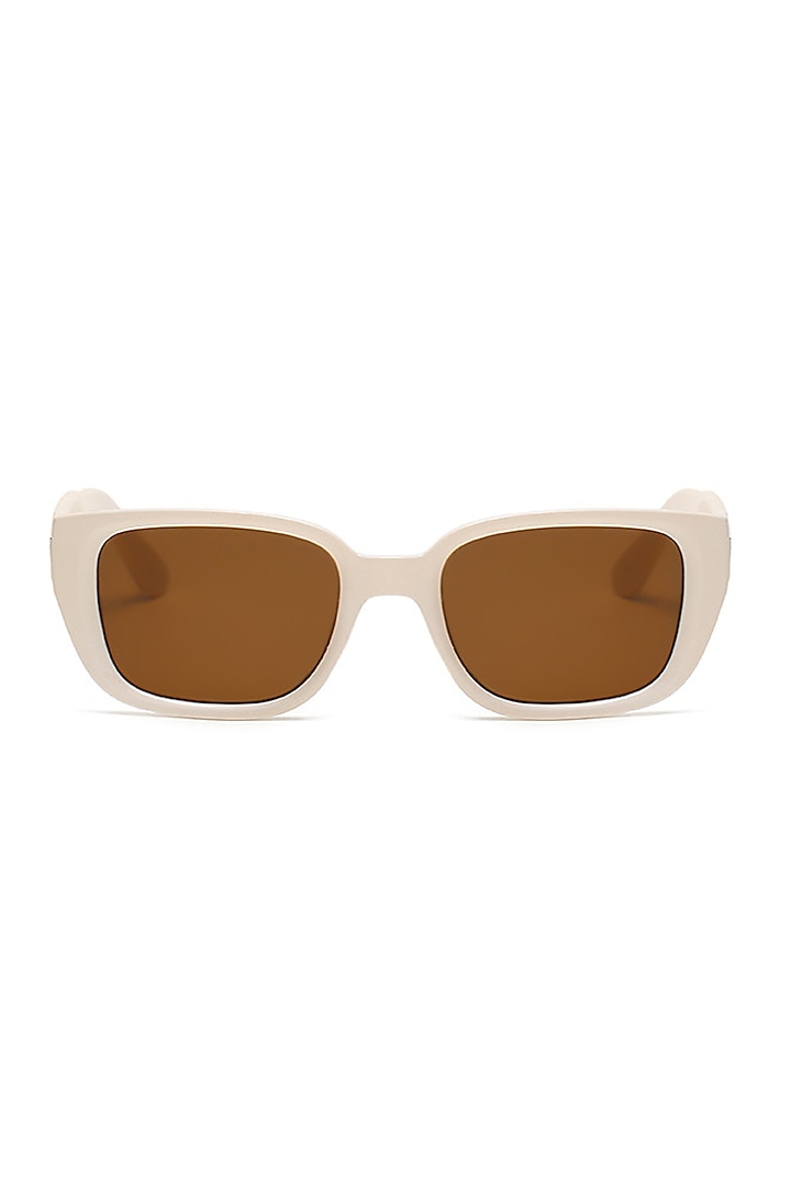 Beige Polycarbonate Sunglasses by The Tinted Story