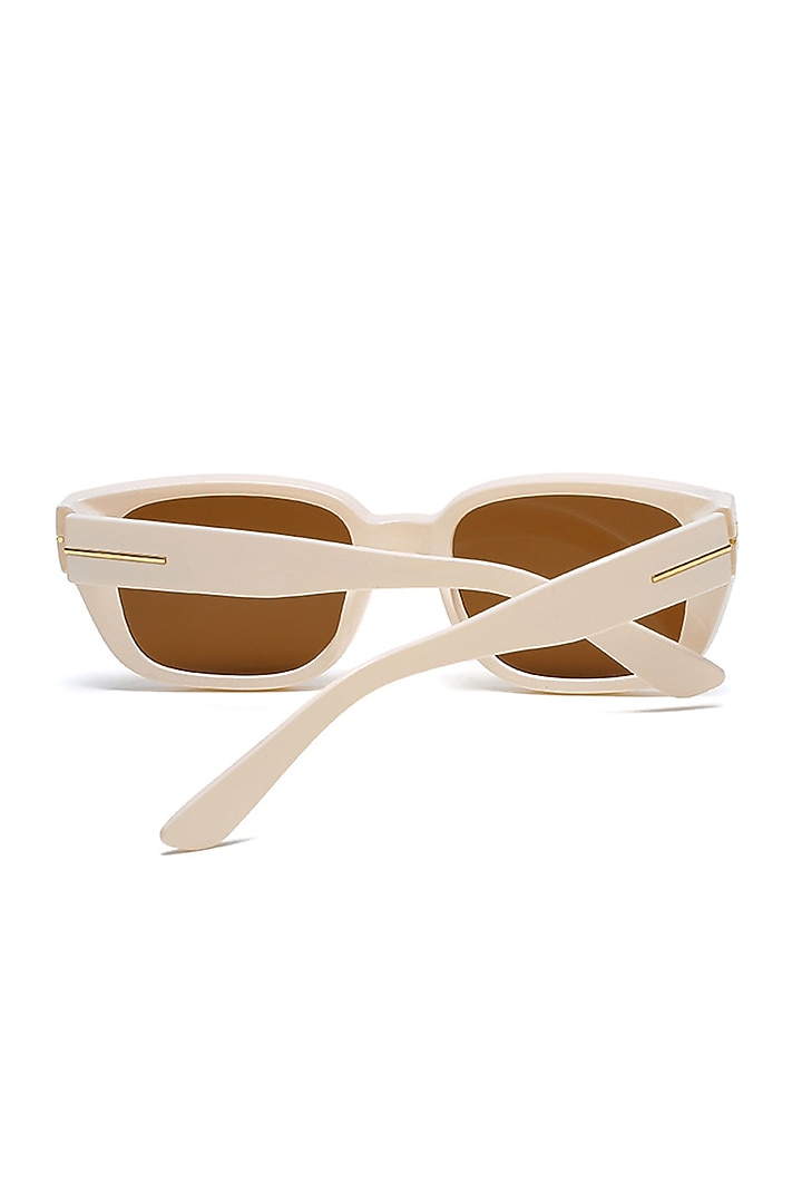 Beige Polycarbonate Sunglasses by The Tinted Story at Pernia's Pop Up Shop