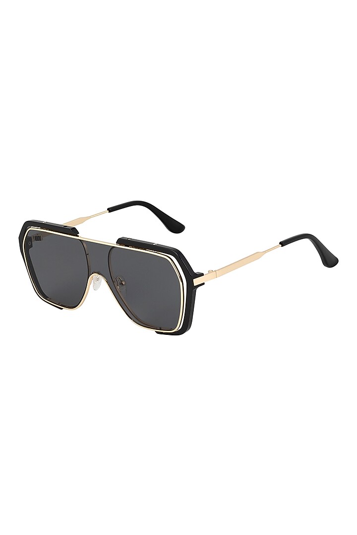Black Metal Sunglasses by The Tinted Story at Pernia's Pop Up Shop