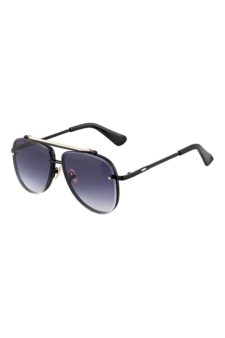 Black Metal Sunglasses by The Tinted Story at Pernia's Pop Up Shop