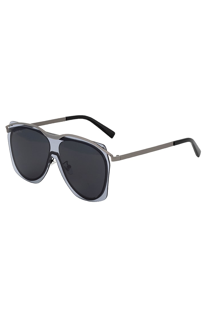 Black Metal Sunglasses by The Tinted Story at Pernia's Pop Up Shop