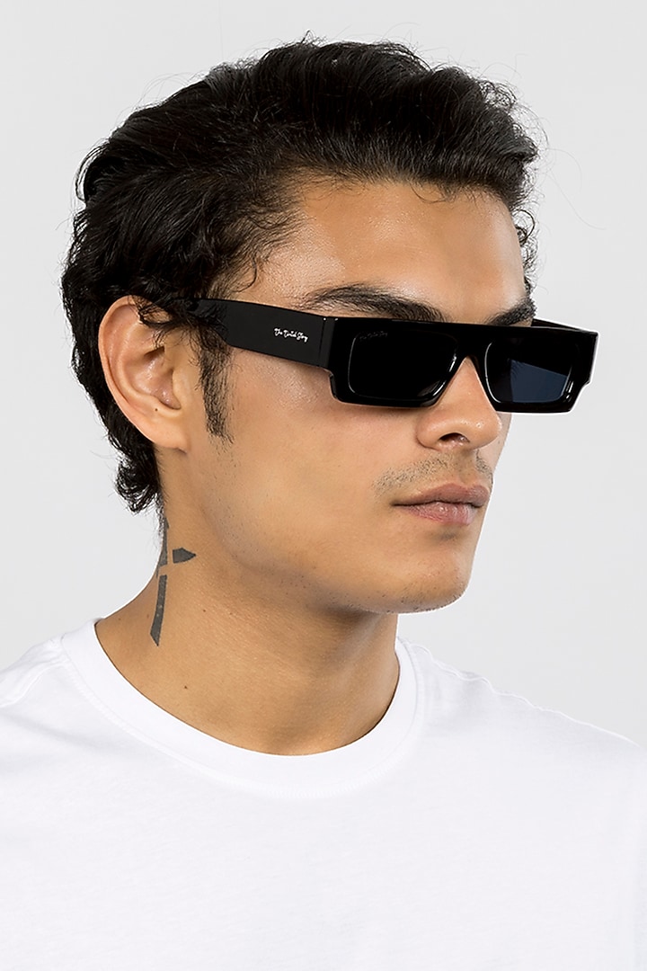 Black Polycarbonate Sunglasses by The Tinted Story at Pernia's Pop Up Shop