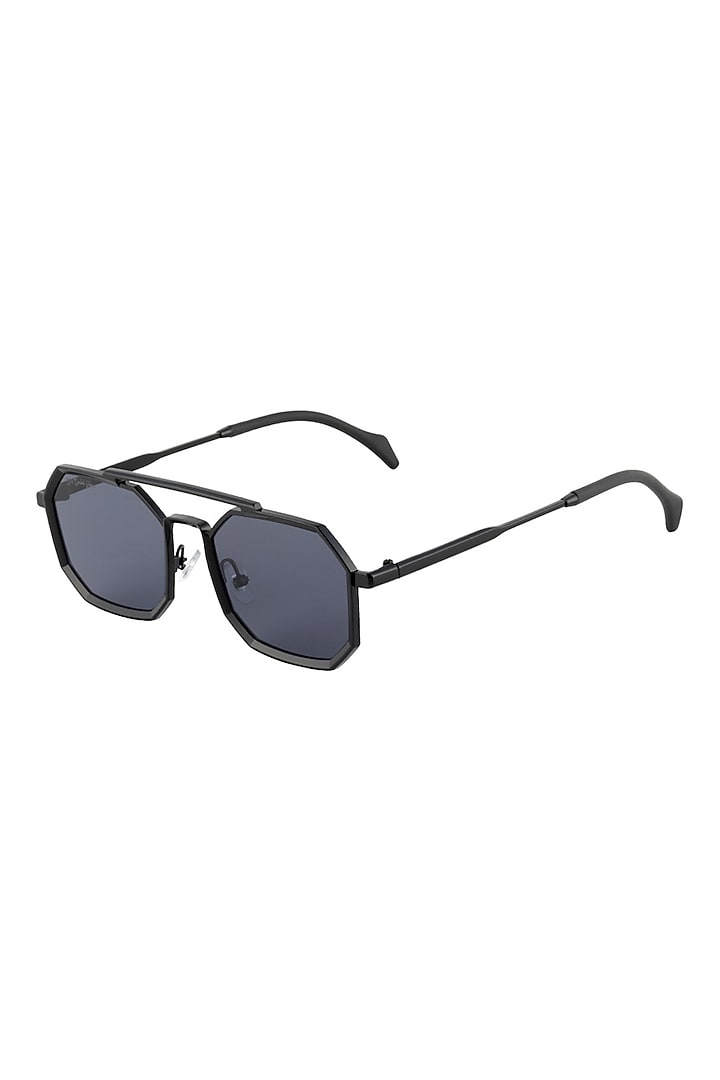 Black Metal Sunglasses by The Tinted Story at Pernia's Pop Up Shop