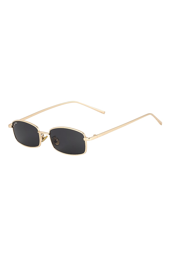 Golden Metal Sunglasses by The Tinted Story at Pernia's Pop Up Shop
