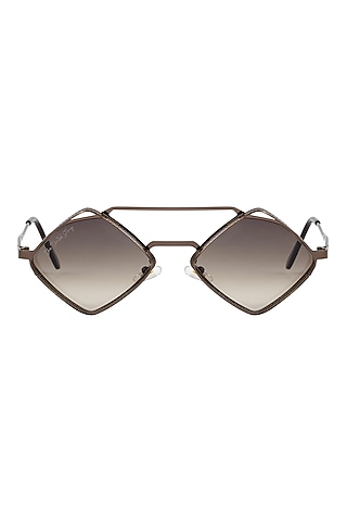 Brown Metal Sunglasses by The Tinted Story