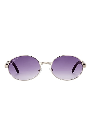 Gradient Grey Metal Sunglasses by The Tinted Story
