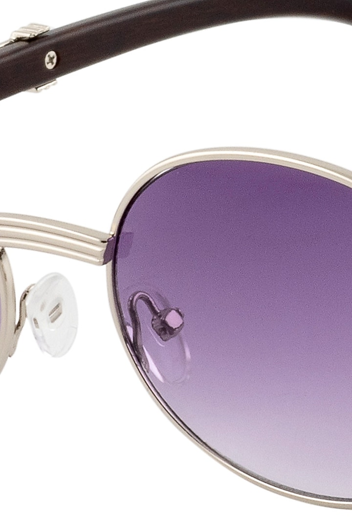 Gradient Grey Metal Sunglasses by The Tinted Story at Pernia's Pop Up Shop