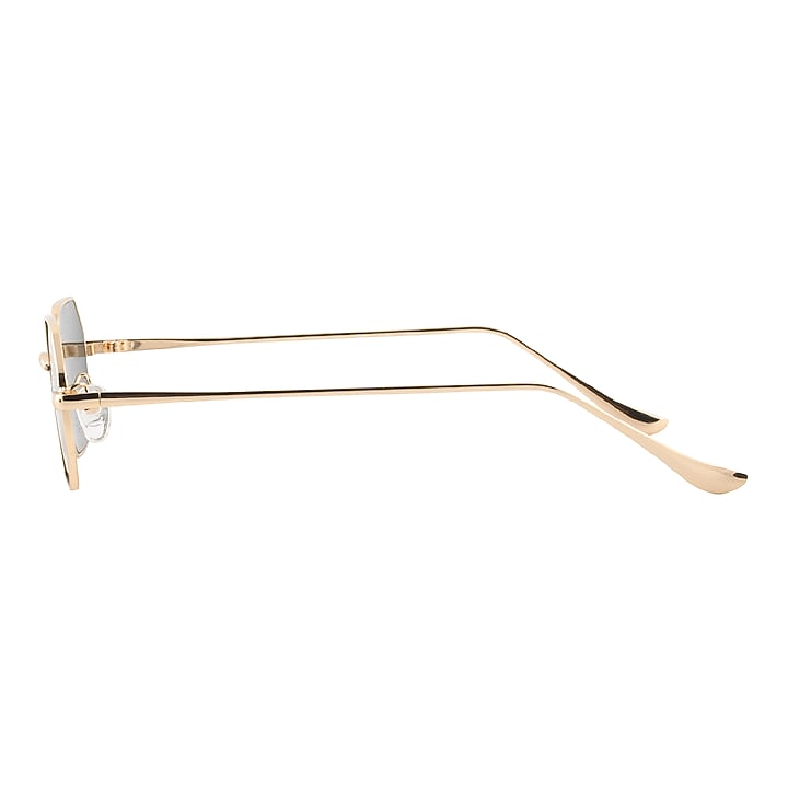 Gold Metal Sunglasses by The Tinted Story at Pernia's Pop Up Shop