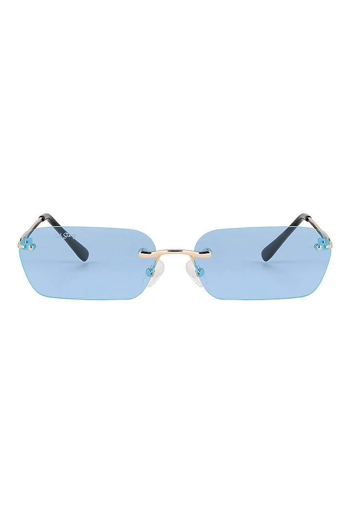 Blue Metal Sunglasses by The Tinted Story