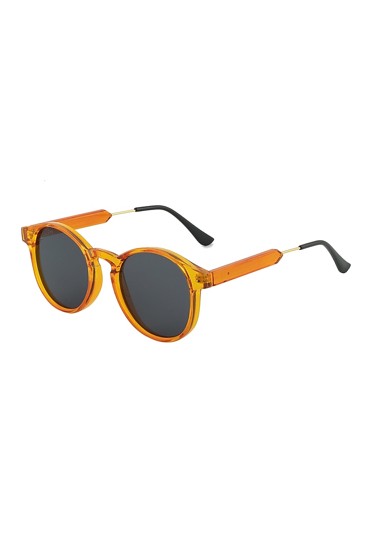 Orange Metal Sunglasses by The Tinted Story at Pernia's Pop Up Shop
