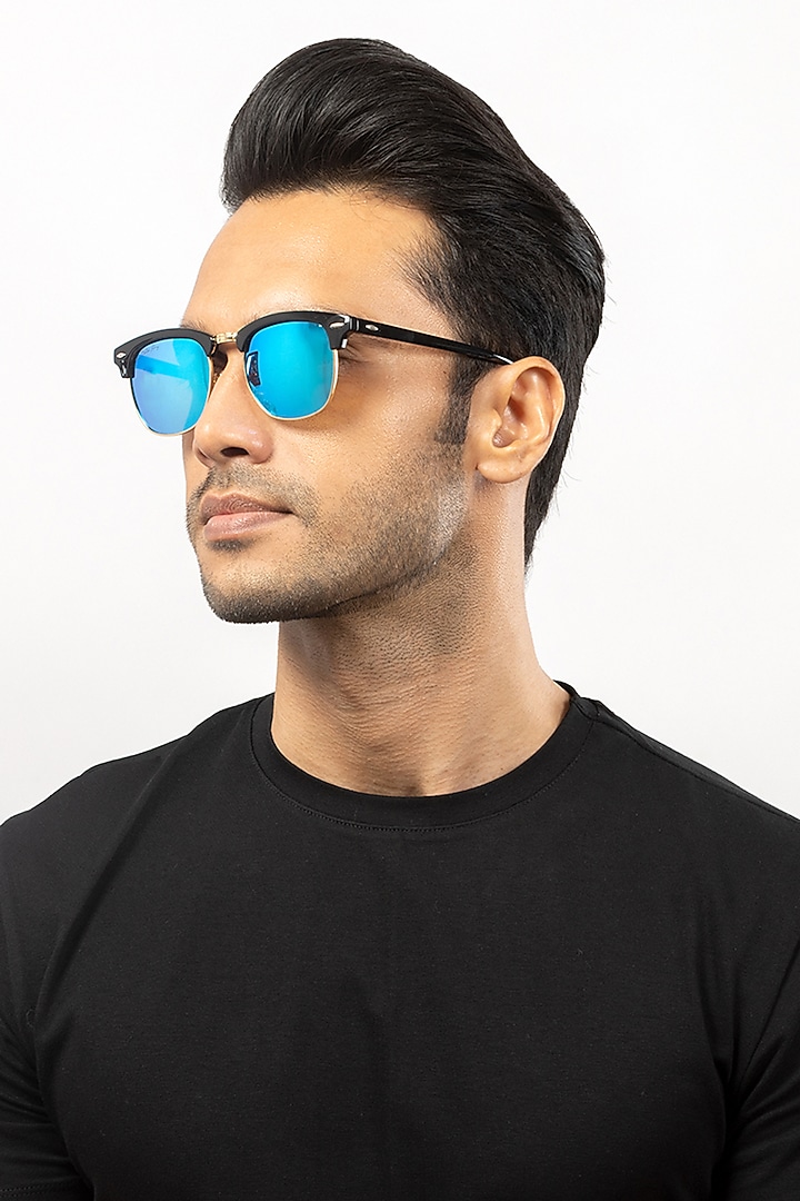 Blue Polycarbonate Sunglasses by The Tinted Story at Pernia's Pop Up Shop