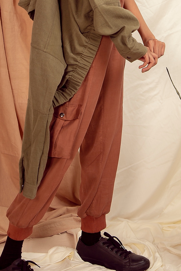 Copper Brown Worker Pants by The Terra Tribe at Pernia's Pop Up Shop