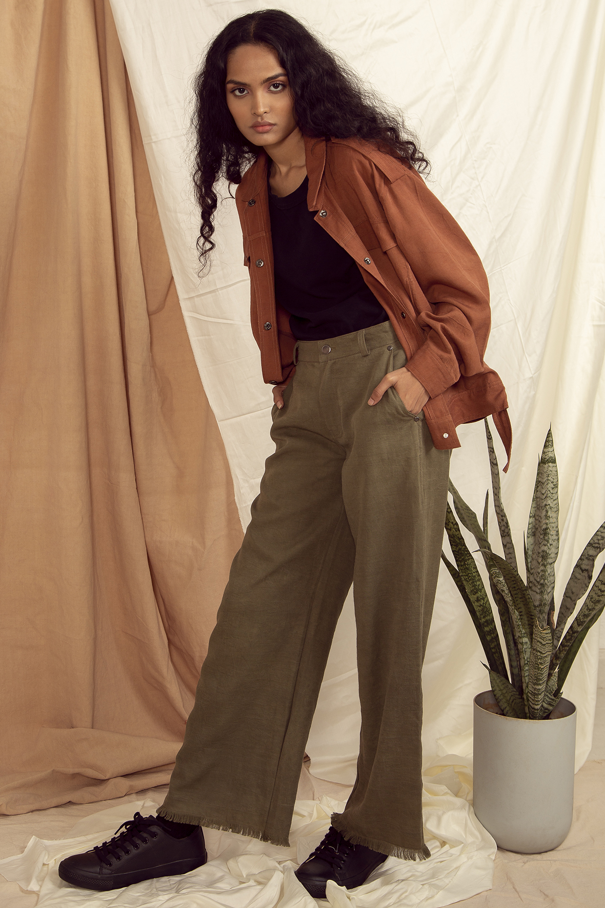 Winter Moss Wide-Legged Pants by The Terra Tribe