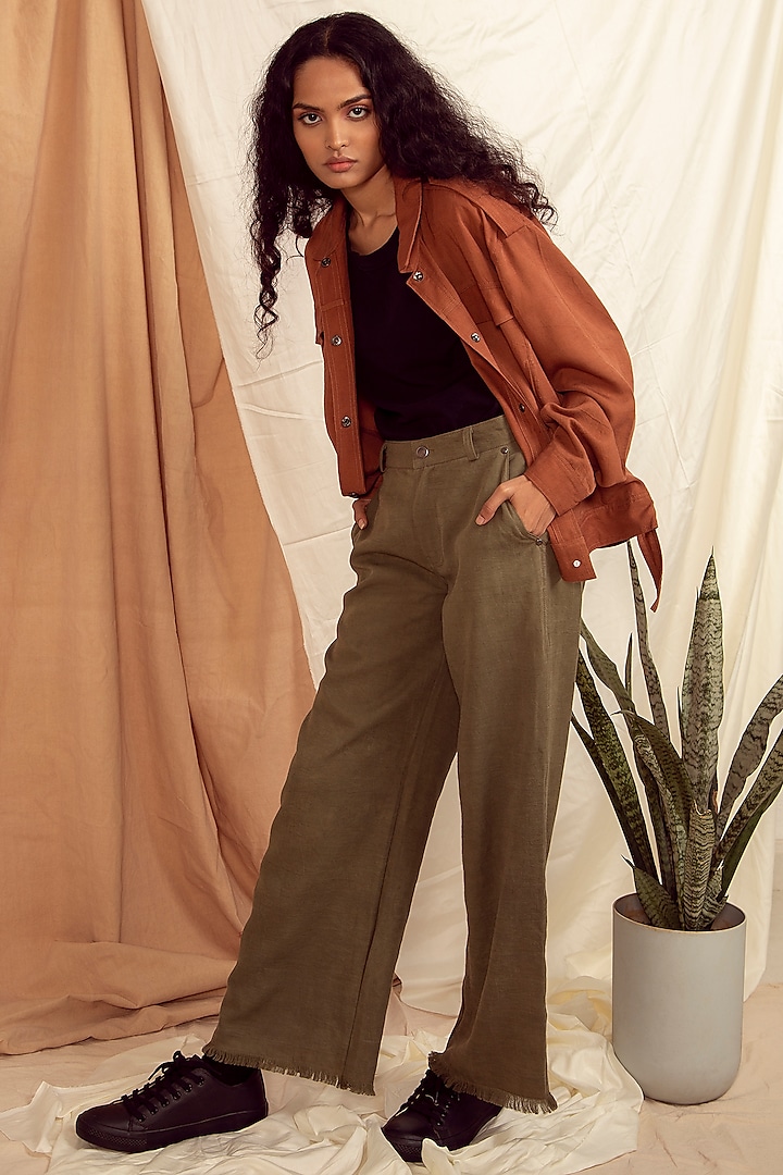Winter Moss Wide-Legged Pants by The Terra Tribe