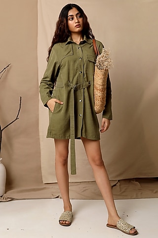 Winter Moss Shirt Dress by The Terra Tribe