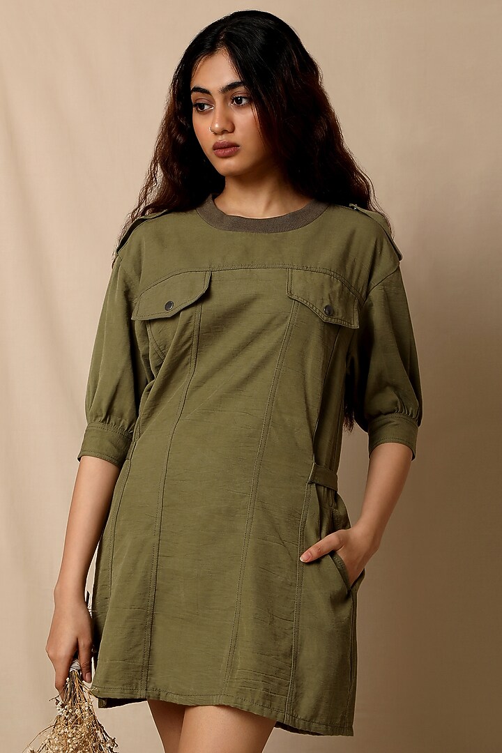 Winter Moss Tencel Twill Summer Dress by The Terra Tribe at Pernia's Pop Up Shop