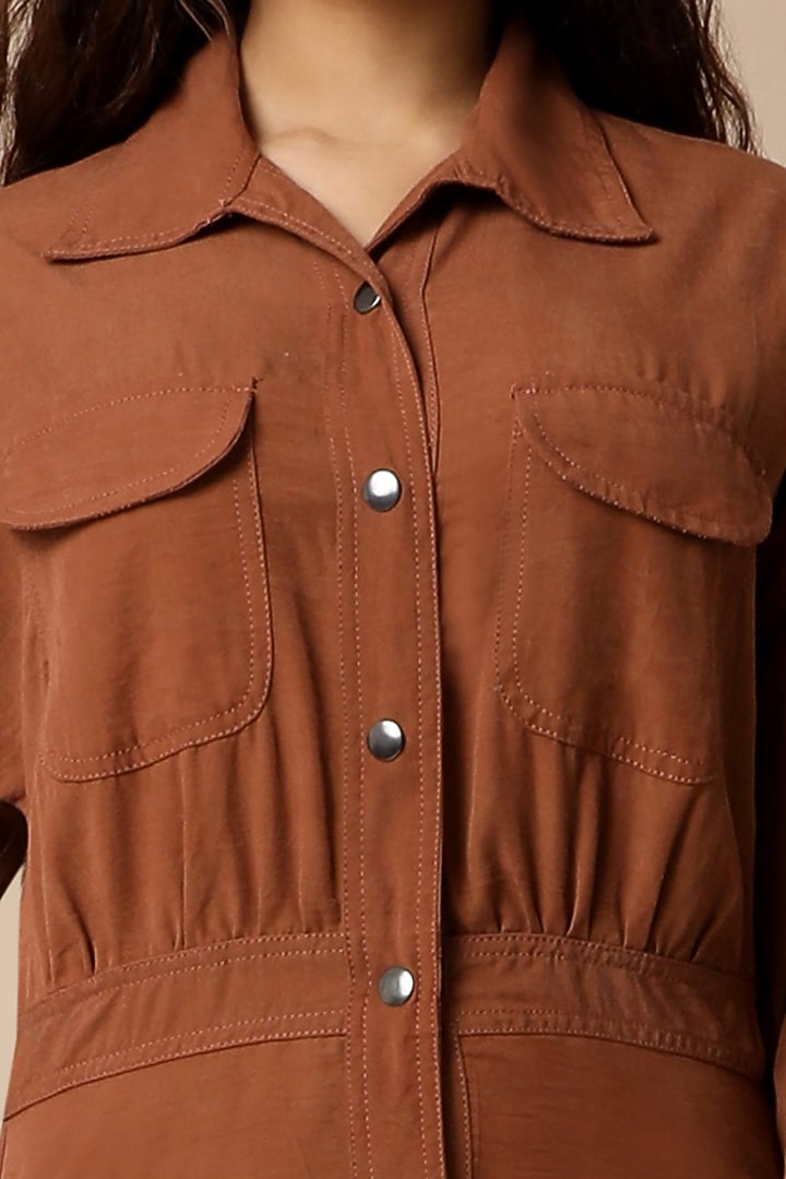 Copper Brown Oversized Summer Dress by The Terra Tribe at Pernia's Pop Up Shop