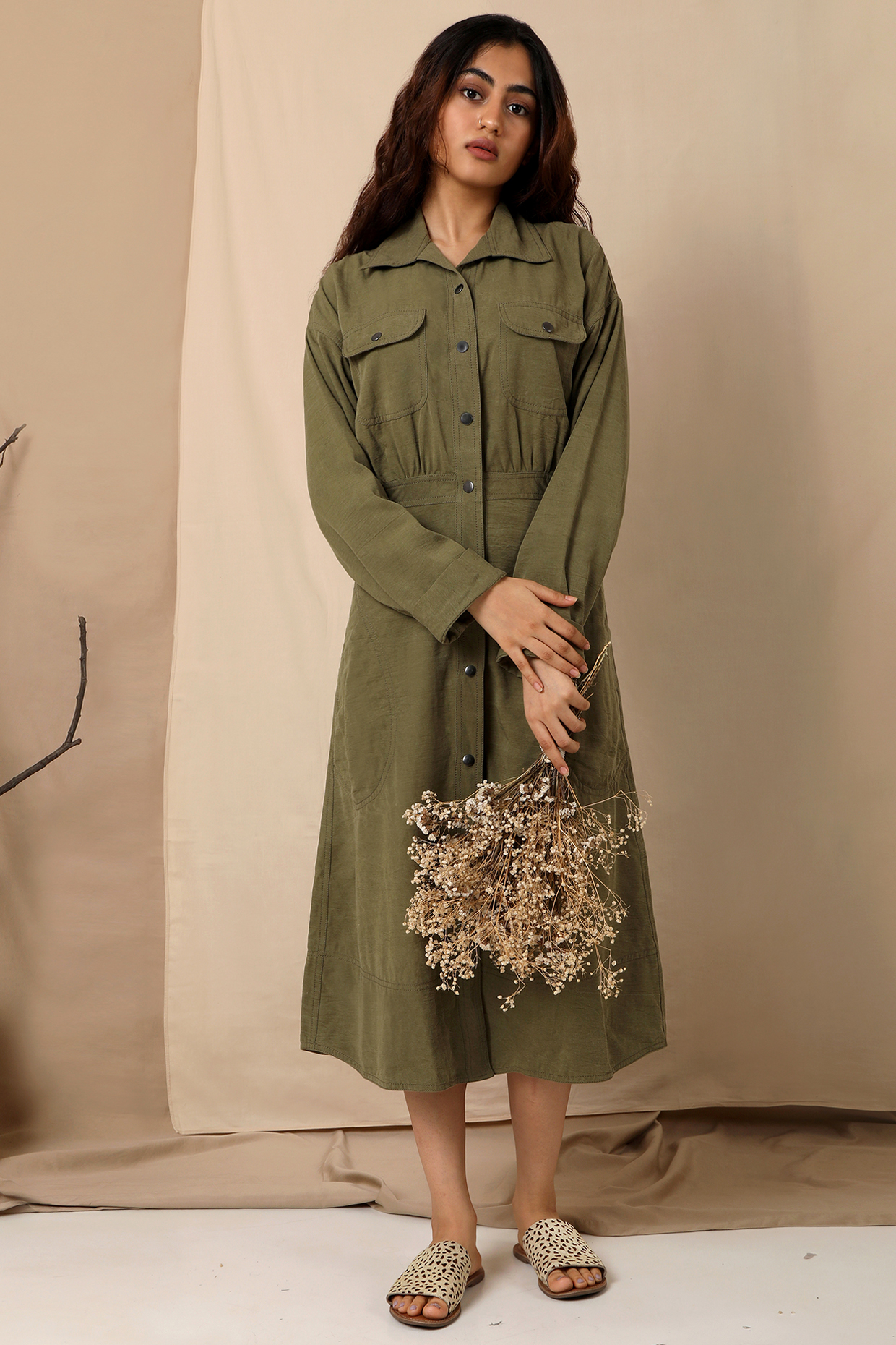 Winter Moss Oversized Dress by The Terra Tribe at Pernia's Pop Up Shop