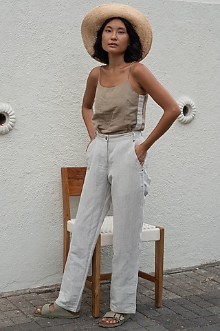 Khaki Hemp Cami Top by The Terra Tribe