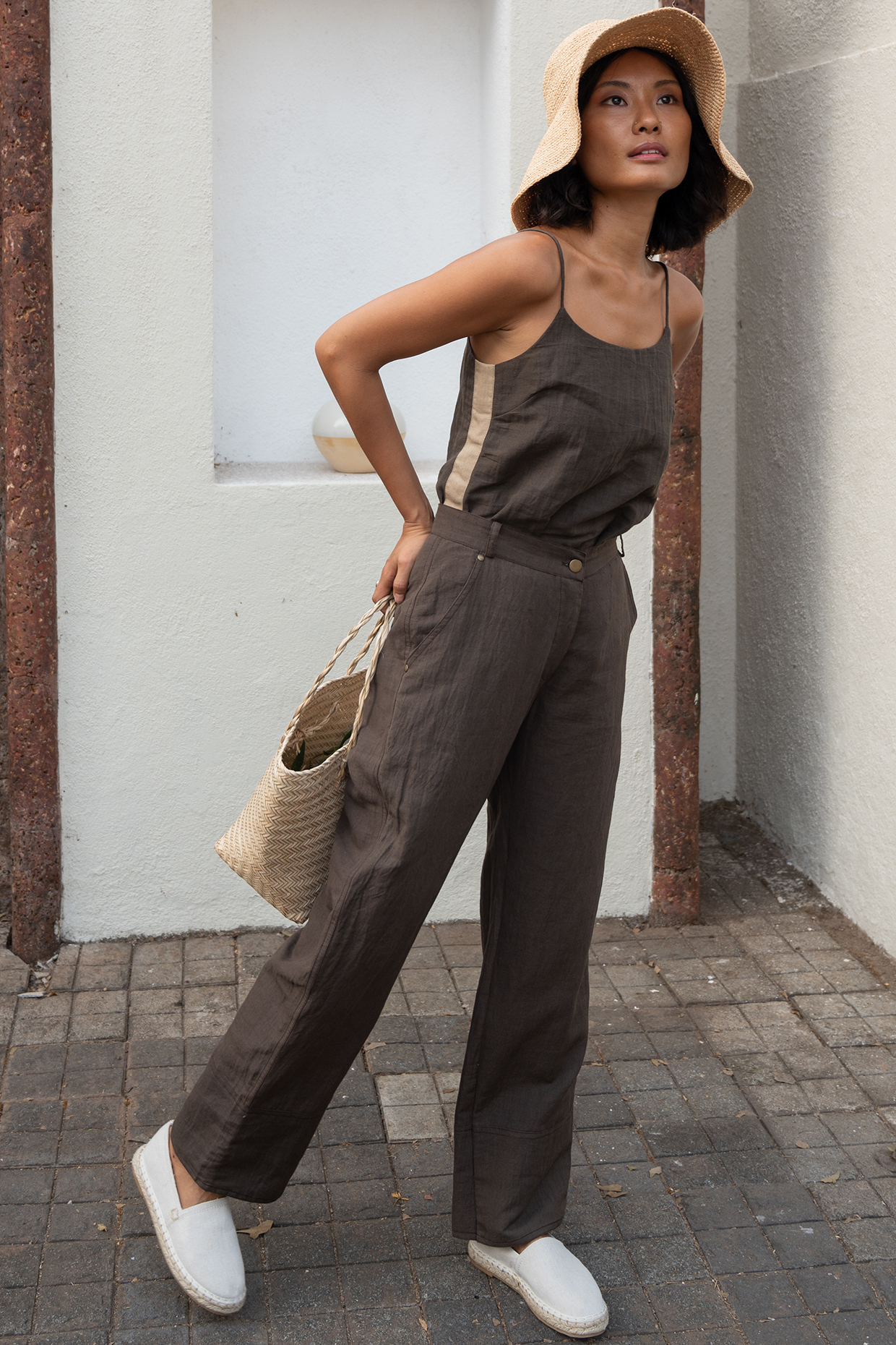 Grey Hemp Cami Top by The Terra Tribe at Pernia's Pop Up Shop