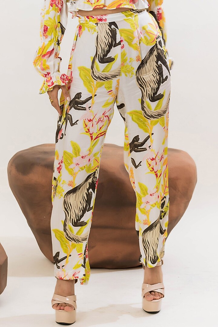 Multi-Colored Viscose Satin Co-Ord Set by That Thing You Love at Pernia's Pop Up Shop