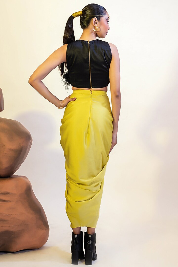 Black Viscose Satin Top by That Thing You Love at Pernia's Pop Up Shop