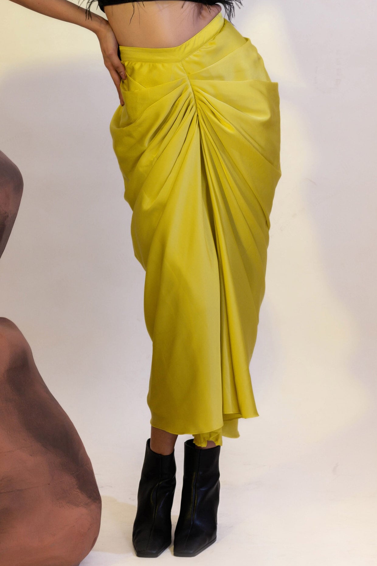 AJE. Immersion draped silk-blend maxi skirt | NET-A-PORTER