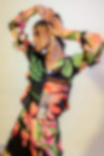 Multi-Colored Viscose Satin Printed Shirt by That Thing You Love at Pernia's Pop Up Shop