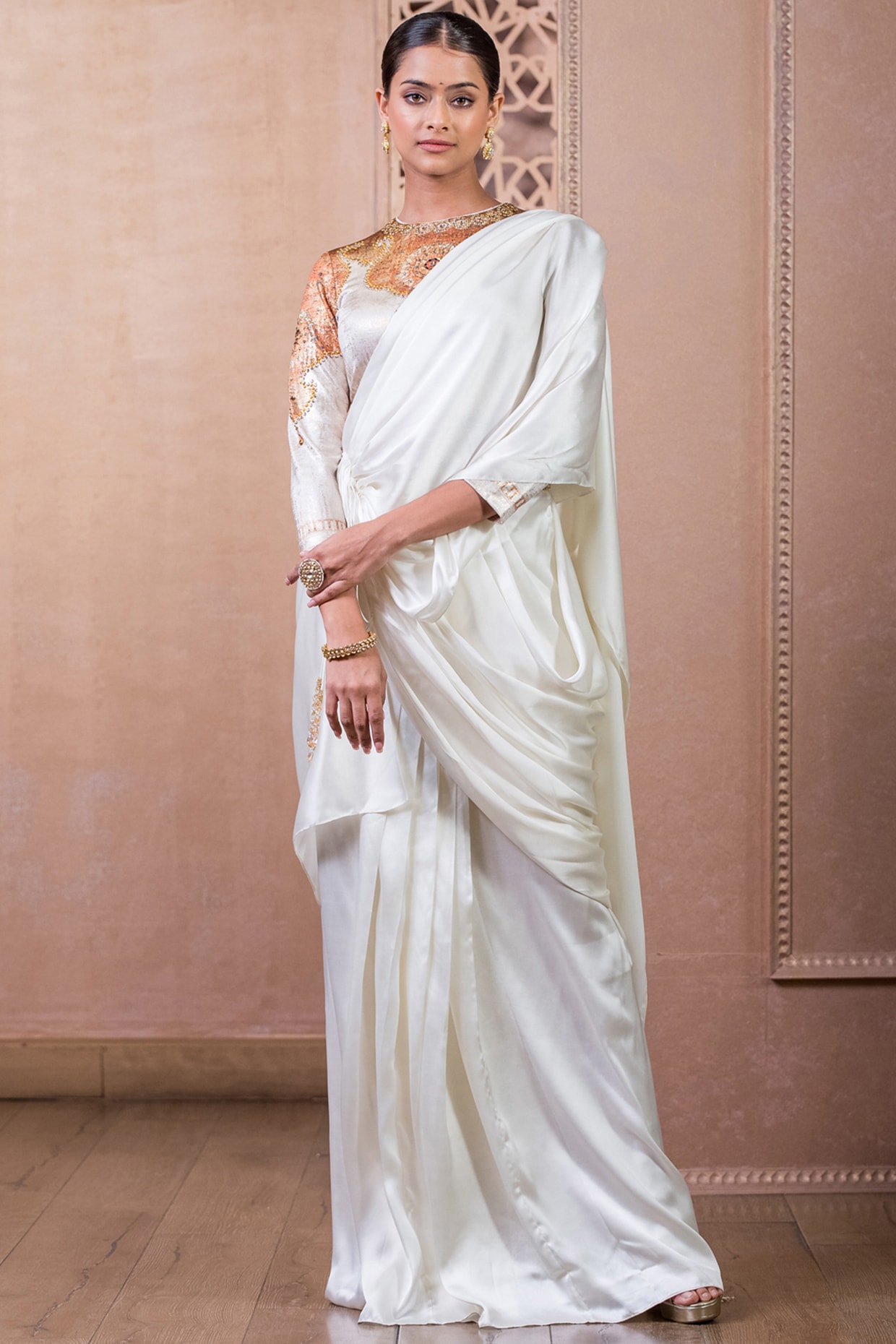 Satin sarees - Exuding luxury ! - FashionBuzzer.com