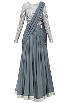 TCR Grey Pearl embroidered Lehenga !