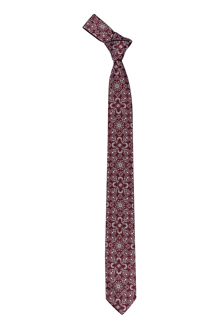 Maroon Reversible Necktie by THE TIE HUB at Pernia's Pop Up Shop