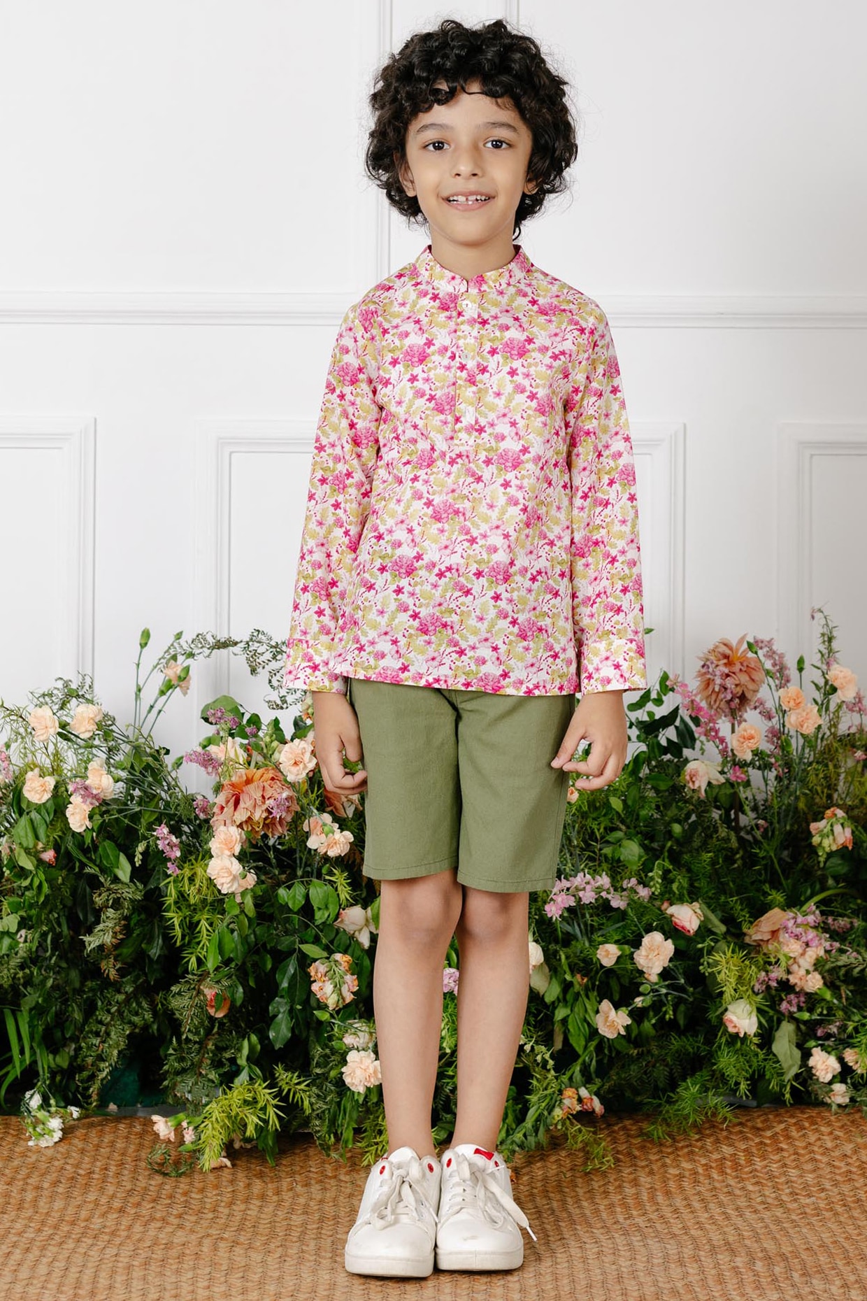 Boys olive shop green shorts