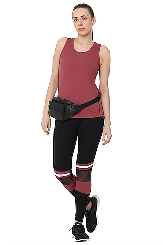 Black High Waisted Leggings by TUNA ACTIVE