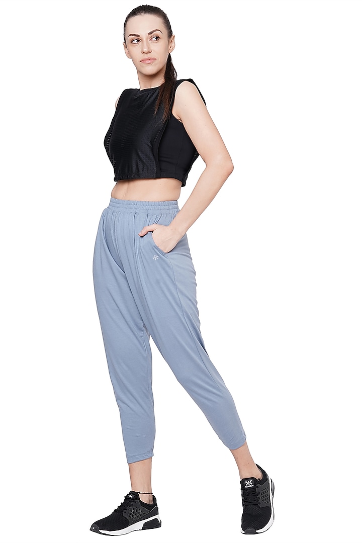 Grey Cotton Yoga Pants by TUNA ACTIVE