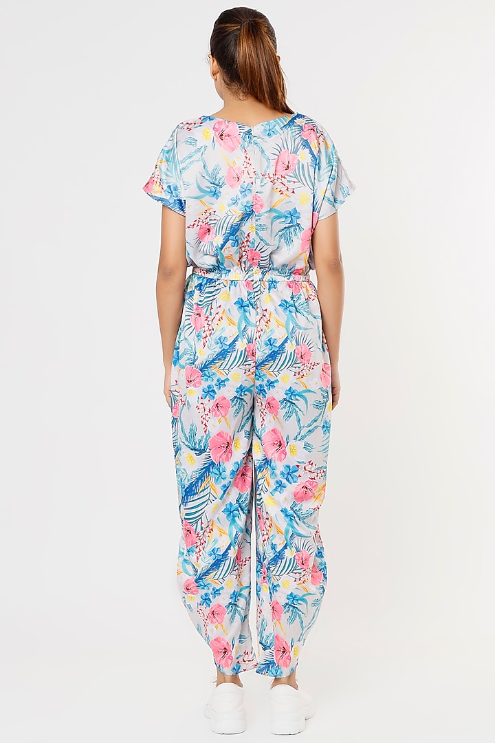 Grey Digital Printed Jumpsuit by TUNA ACTIVE at Pernia's Pop Up Shop