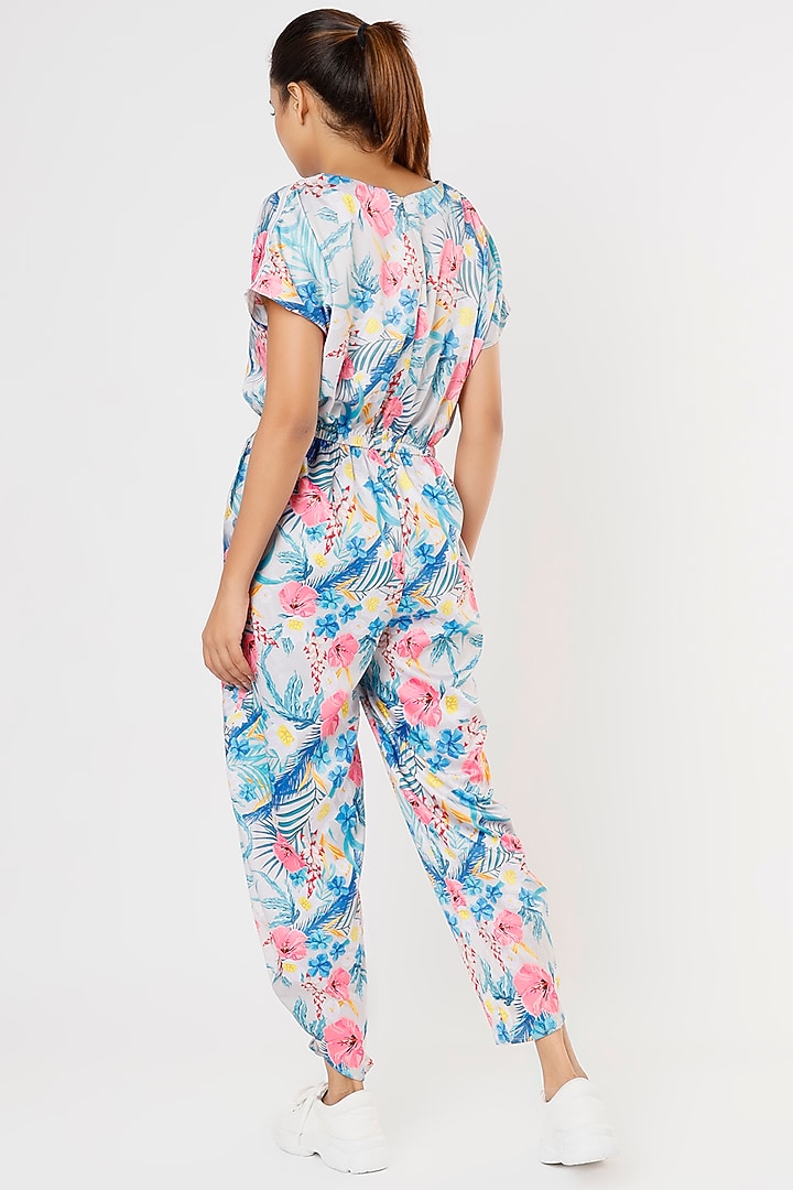 Grey Digital Printed Jumpsuit by TUNA ACTIVE at Pernia's Pop Up Shop