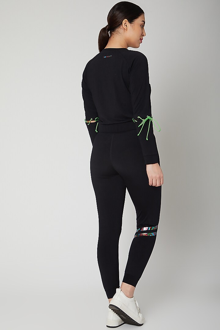 Black Sweatshirt With Joggers by TUNA ACTIVE at Pernia's Pop Up Shop