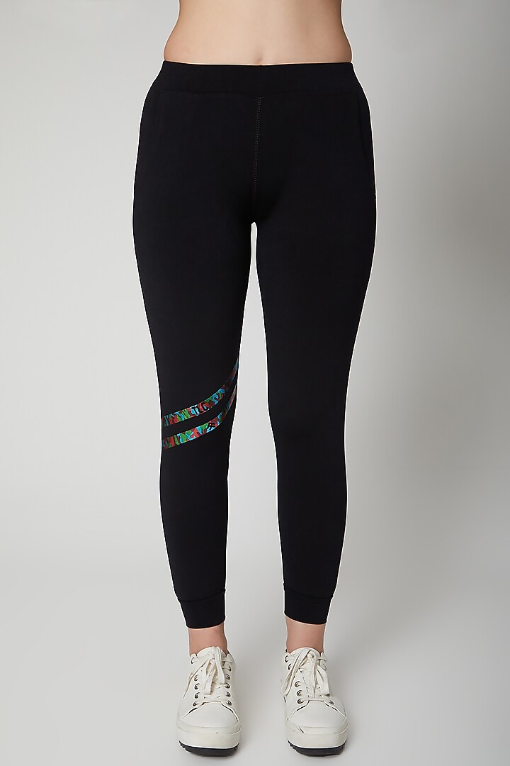 Black Sweatshirt With Joggers by TUNA ACTIVE at Pernia's Pop Up Shop