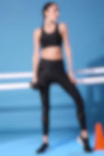 Dark Grey Poly Blended Sports Bra by TUNA ACTIVE at Pernia's Pop Up Shop